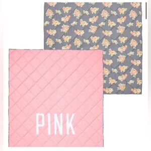 NEW VS PINK FLORAL DORM REVERSIBLE COMFORTER TWIN